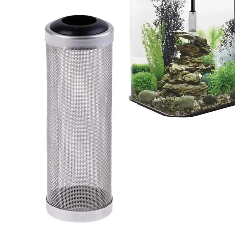Aquarium Filter Guard Fish Filter Guard Inlet Filter Stainless Steel Pre-Filter Cover Intake Strainer Safe Guard For Fish Shrimp