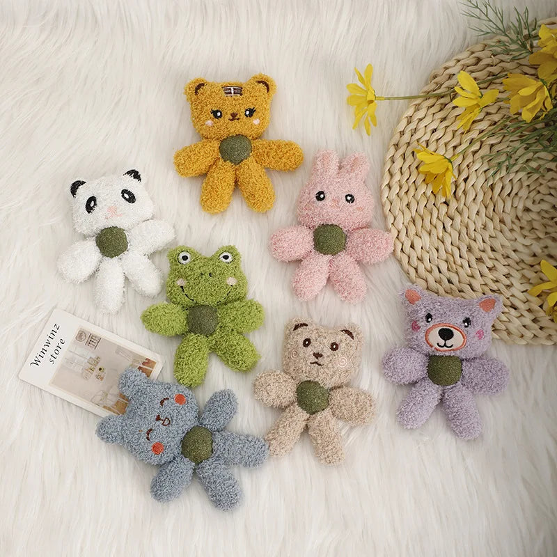 Cat toys filled with cotton and containing catnip balls, animal plush toys that are durable, bite resistant, and fun to play wit