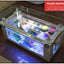Wholesale aquarium  tank living room sofa table top ultra white curling coffee table ecological glass fish tank