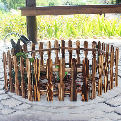 Wooden Fencing Barrier DIY Mini Landscape Crawling Small Pet Turtle Fence Balcony Landscape Barrier Accessory Indoor Courtyard