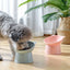Pet Cat Dog Bowl High Foot Dog Bowl Neck Protector Cat Pet Food Water Bowl Anti-Overturning Binaural Washable Pet Feeding Bowl