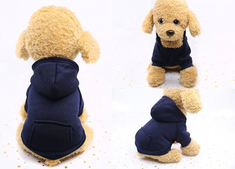Winter Pet Doggy Clothing Leisure Small Dogs Hoodies Coat for Puppy Soft Warm Cat Dog Sweater Sweatshirt Teddy Chihuahua Clothes