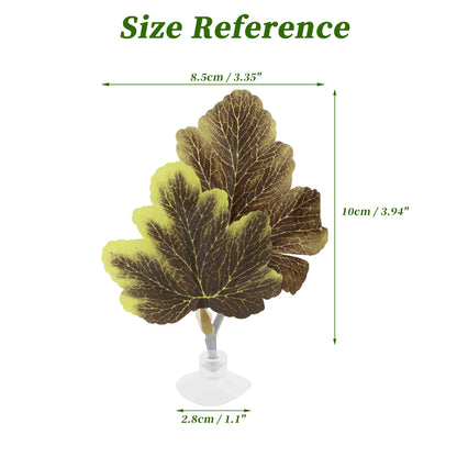 UXCELL Artificial Betta Fish Bed Simulation Betta Leaf Bed Betta Hammock Pad with Suction Cup Aquarium Decor Fish Supplies