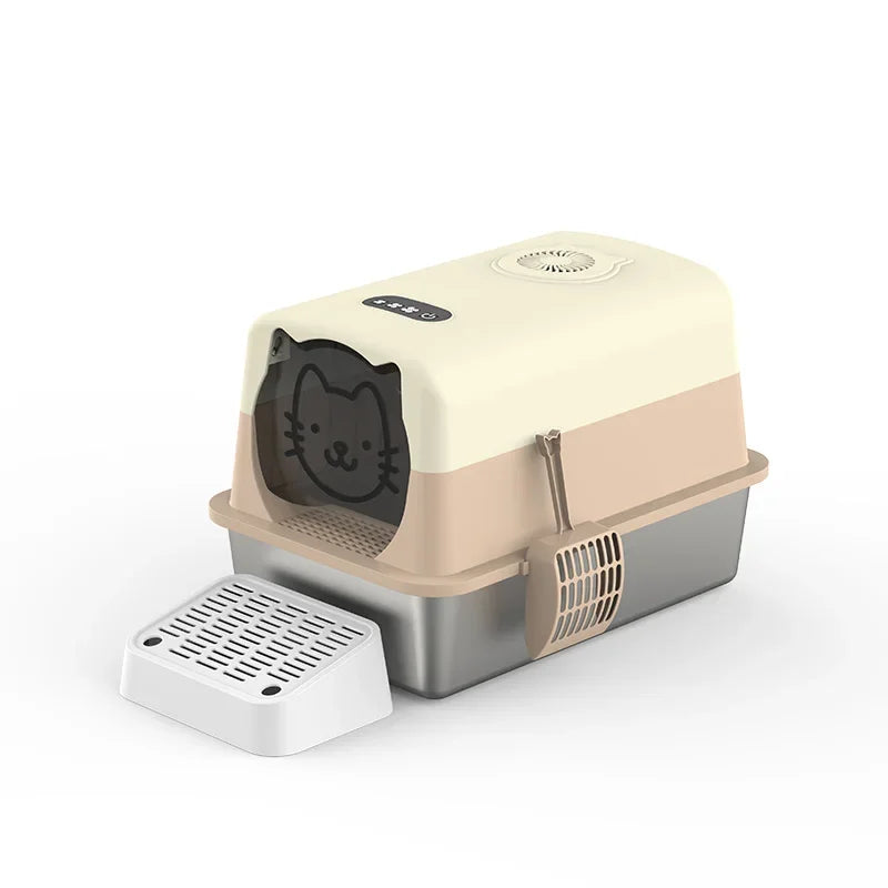 2025 New Trends Wholesale Large Capacity Electric Cat Litter Box Enclosed Smart Deodorant   Cat Toilet