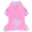 Heart Pattern Dog Pajamas for Small Dogs,Warm Fleece Dog Jumpsuit Yorkie Puppy Onesie 2024 New Autumn Winter Clothes Pet Apparel