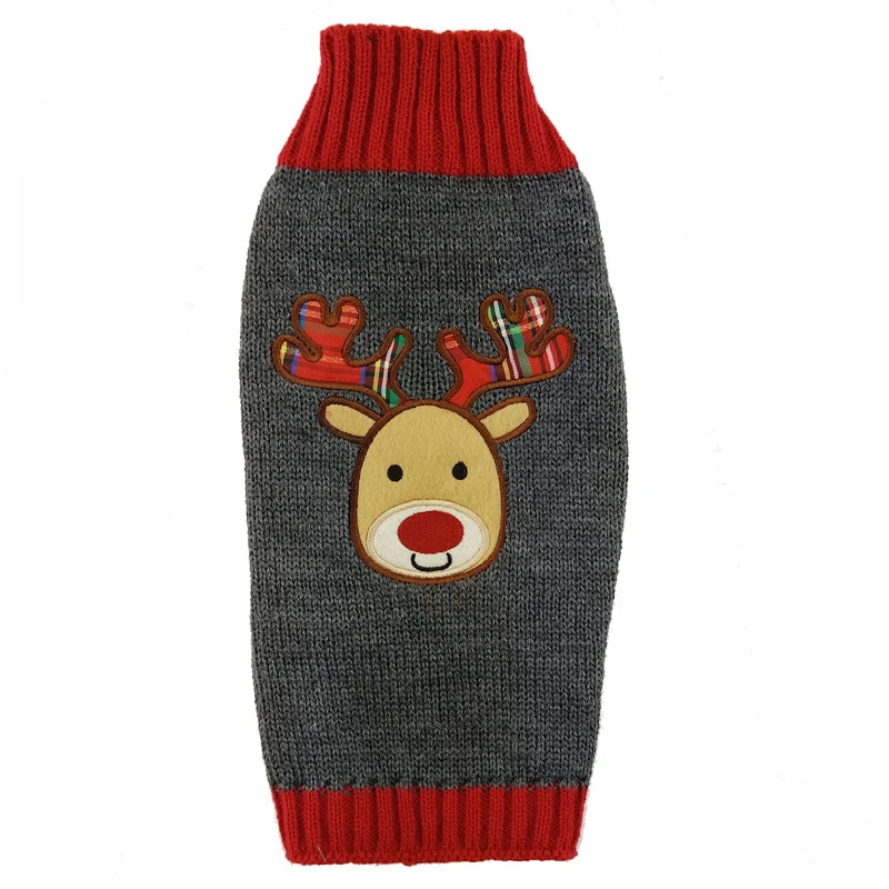 Christmas Dog Clothes Winter Dog Sweater Knitted Warm Coat Pet Clothing for Small Medium Dogs Costume Striped Print Dog Pullover