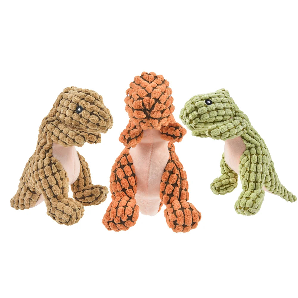 Pet Dog Squeaky Plush Dinosaur Toys Interactive Dog Chew Toys Plush Stuffing Pet Supplies Small Dog Chew Molar Toys