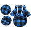 Plaid Dog Hoodie Pet Dog Clothes Sweaters With Hat And Pocket Design Autumn Winter Windproof Dog Clothing For Small Medium Dog