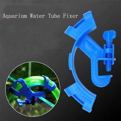1Pc Blue Aquarium Water Tube Holder Water Pipe Hose Mount Bracket for 8-16mm Pipe Water Tubes Fixed Clip Fish Tank Hose Clamp