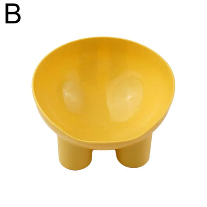 Pet Supplies Macaron Color Elephant Leg Bowl Neck Protection Oblique Mouth Cat Bowl Anti-tip Plastic Pet Bowl High-legged Cat Bo