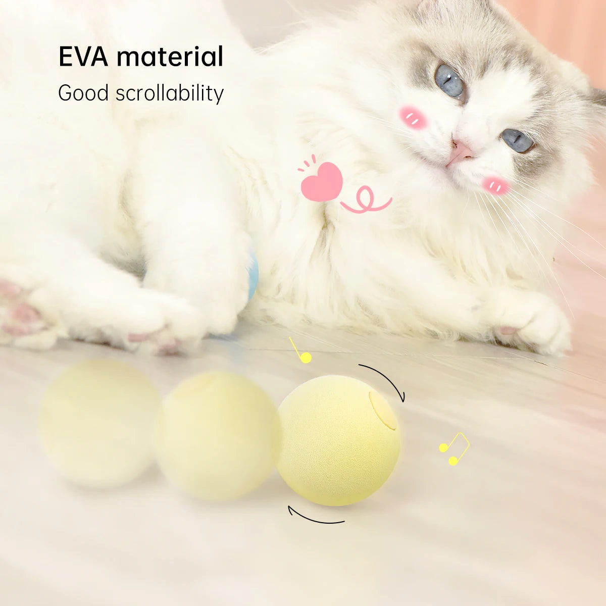 EW Gravitational Barking Ball Teaser Cat Stick Mint Ball Toy EW Gravitational Barking Ball Teaser Cat Stick Mint Ball Toy