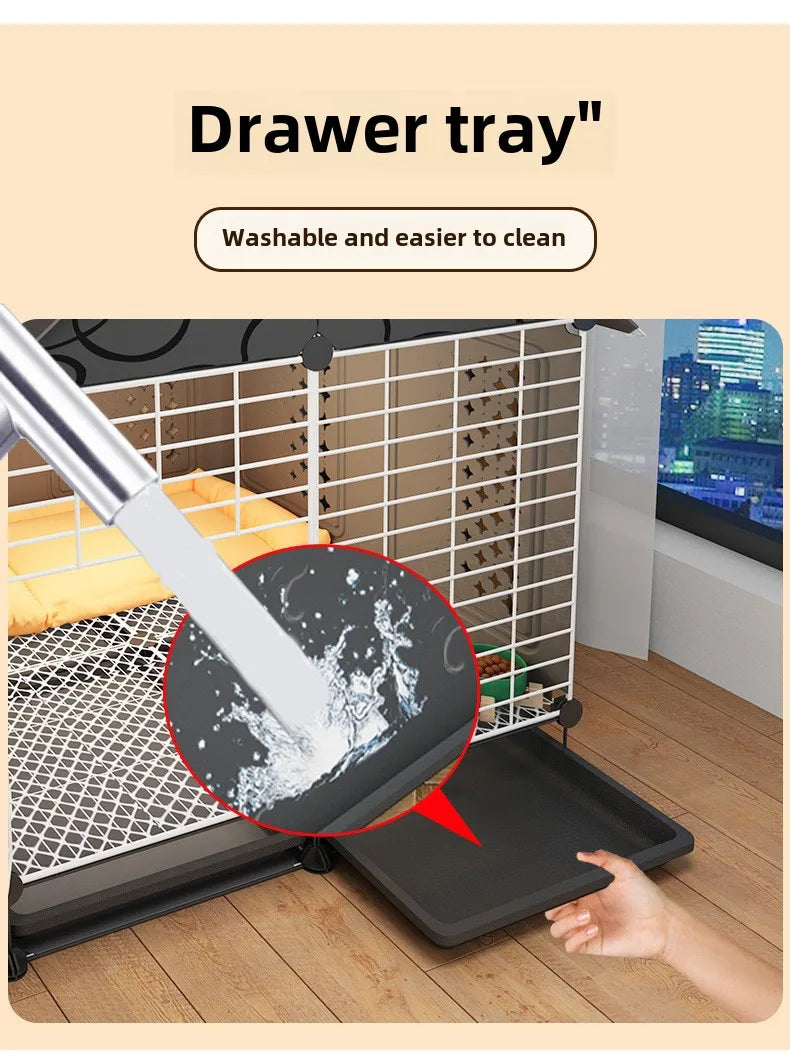Dog cage Small and medium-sized dog Teddy Bigbear Indoor dedicated one room one bathroom kennel with toilet integrated pet cage