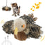 GiGwi Sound Bird Toy Cat Feather Toys Cat Feather Toys Interactive Cat Toy With Sounds Sound Toys Brown Bird, Hedgehog, Mouse
