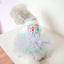 Layered Rainbow Veil Puppy Summer Clothes for Small Dogs Birthday Short Sleeve Pet Dog Dresses Princess Summer New Cat Clothing
