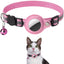 Airtag Cat Collar with Bell and Safety Buckle, Reflective Breakaway Collar with Airtag Holder for Cats Small Dogs Kitten Puppy