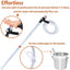 Press-Type Siphon Pump Aquarium Gravel Cleaner With Glass Scraper Fish Tank Water Changer Kit Adjustable Water Flow Sand Cleaner
