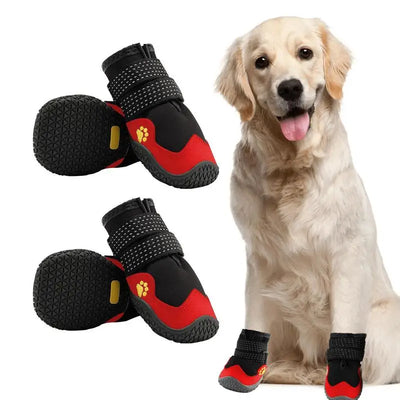 Dog Booties Puppy Booties For Outdoor 4PCS Waterproof Dog Booties Paw Protector For Summer Hot Pavement Winter Snowy Day Outdoor
