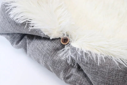 Dual-purpose Plush Cozy Cat Bed
