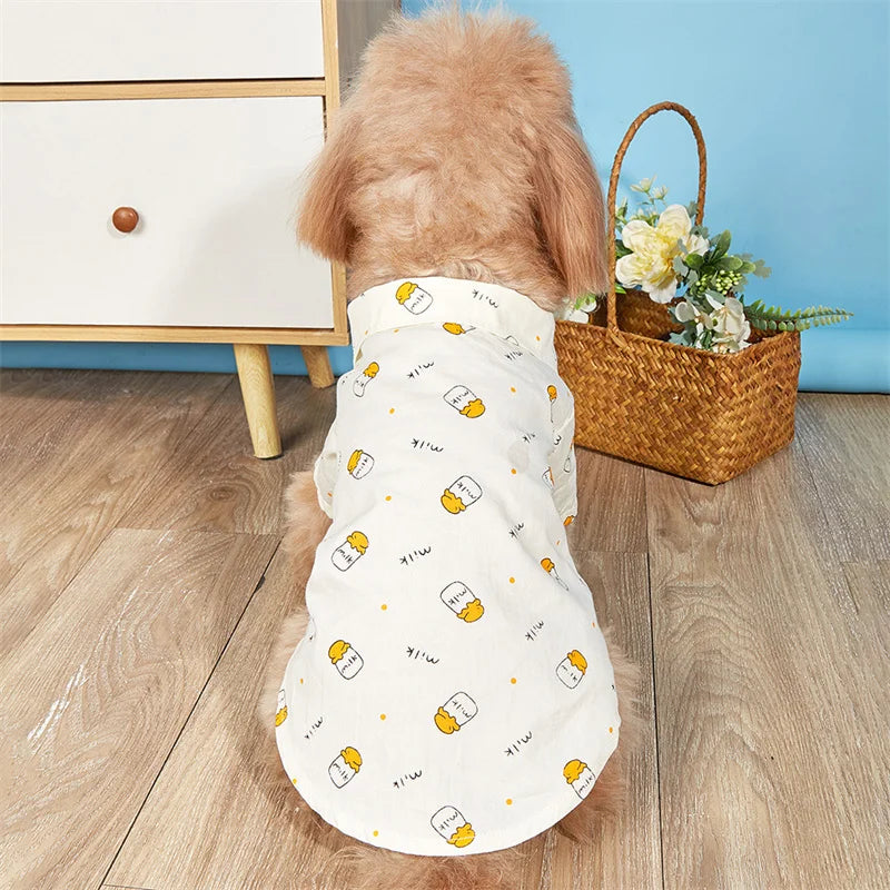Fashion Puppy Dog T Shirt Vest Summer Pet Clothes for Small Dogs Chihuahua Schnauzer Pinscher Shirts mascotas Apparels Clothing
