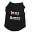 Small Dog Clothes Soft Cotton Puppy Shirt Classic Daddy Mommy Printed T-shirt Pet Vest Clothing for Cats Chihuahua Dog Apparel