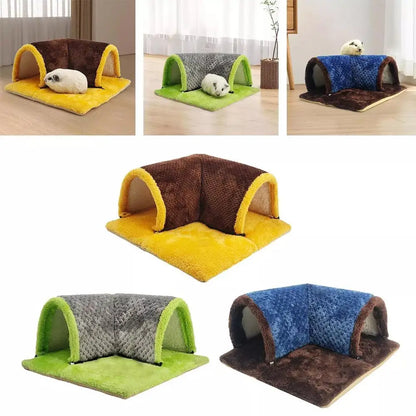Squirrel Hamster Rabbit Chinchilla Play Blanket 90 Degree Right Angle Channel Thickened Sponge Hair Small Animal New Home