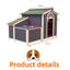 Dog House Outdoor Solid Wood Kennel Outdoor Rain and Sun Protection Dog House Medium and Large Kennel Dog Villa Wooden Pet Nest