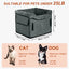 UXCELL Fashion Dog Car Seat for Dog Portable Dog Car Travel Bed for Pet Gray Casual Solid Outdoor Oxford Cloth Mats
