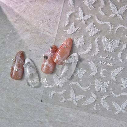1pcs Cute Cat Claw 3D Jelly Relief Nail Stickers 3D Adhesive Stickers For Nails DIY Japanese Kawaii Slider Nail Art Decorations