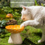 Mushroom Cat Bowl Cute Polka Dot Safe Ceramic Elevated Cat Feeder for Cats and Dogs Drinking Water Bowl Cat Feede Pet Supplies