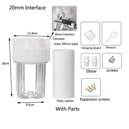 External Aquarium Canister Filter Quiet Sponge Filter Bucket No Pump Suitable for Small Fish Tanks Wall Mounted filter bucket