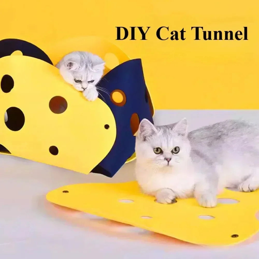 Pet Toy Cat Tunnel Can Be Spliced Paper Scratching Maze Drill Hole Cat Drill Channel Sleep and Play Together From The Hi