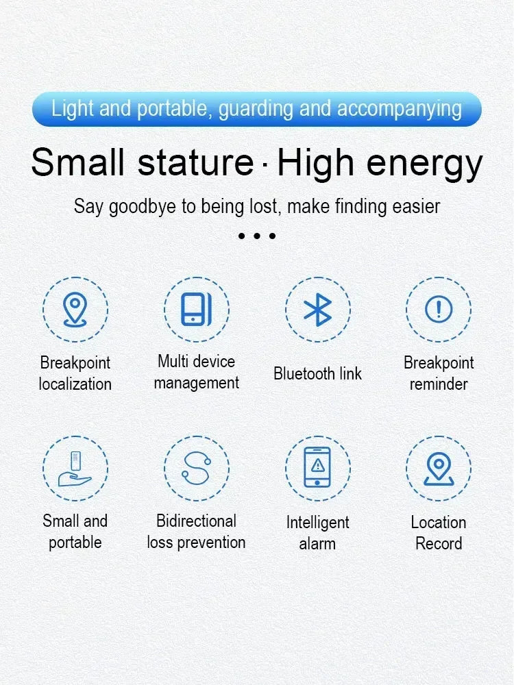 Pet Smart Finder Tracker Key Finder Phone Airtag APP Search With Alarm Real-time Location Children Positioning Smart Pet Locator