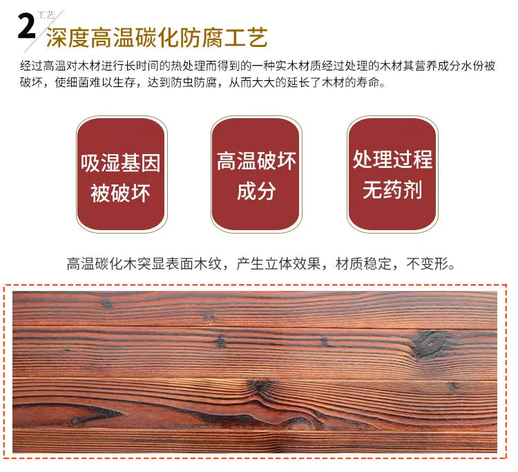 Large new solid wood kennel outdoor waterproof dog house with mat and cold-proof pet dog cage carbonized golden retriever woo