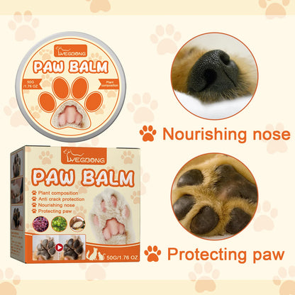 Paw Balm for Cats 50g Cat Dog Paw Protective Cream Pet Nose Protector Moisturizer Pet Crack Feet Repair Accessories for Cats