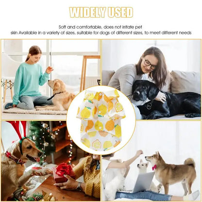 Summer Dog Shirt Breathable Puppy Outfit Fruit Print Puppy Outfit Pet T-Shirt Soft Pet Apparel Dog Shirt For Puppy