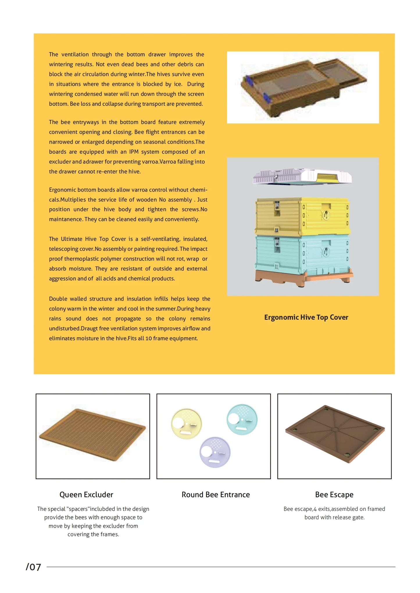 High Quality Plastic Thermo Honey Bee Hive 3 Layers Bee Hive Box For 10-frame Bee Hives For Sale Plastic Beehive/Beekeeping