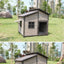 Solid Wooden Dog House Outdoor Double Top Outdoor Dog Crate Rainproof Golden Retriever Crate Extra Large Universal Dog House