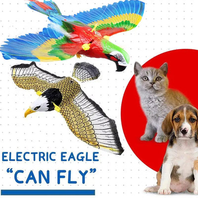 Interactive Cat Toy Can Fly And Call Electric Eagle Simulation Simulation Chirps Birds Interactive Slaps Cat Bird Light Toy V7C2