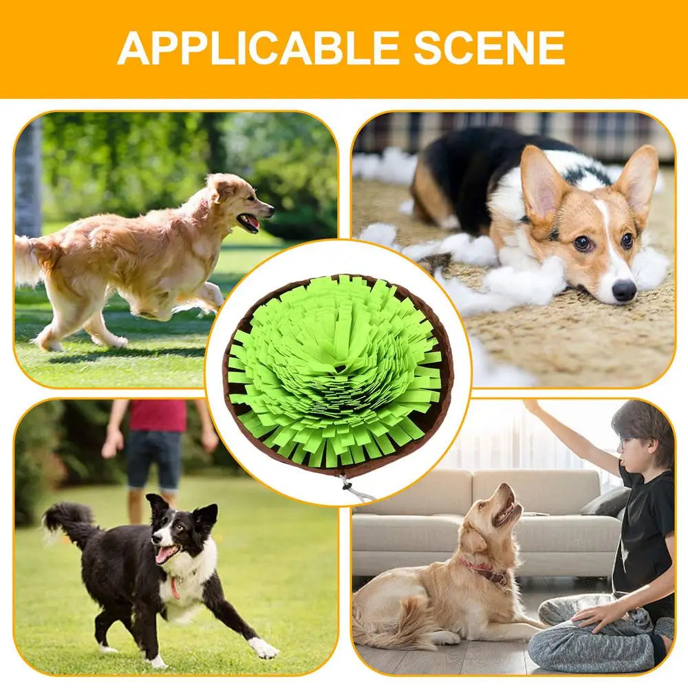 Pet Dog Sniffing Mat Anti-Slip Pet Foraging Mat Interactive Sniff Mat Flower-Shaped Feeding Puzzle Toy Sniffing Interactive