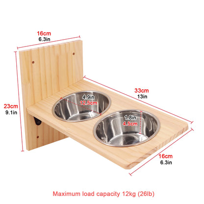1 Piece Cat Wall Mounted Shelf Furniture Cat Jumping Platform and Stairway with Cat Hammock or Scratching Post for Cats Playing