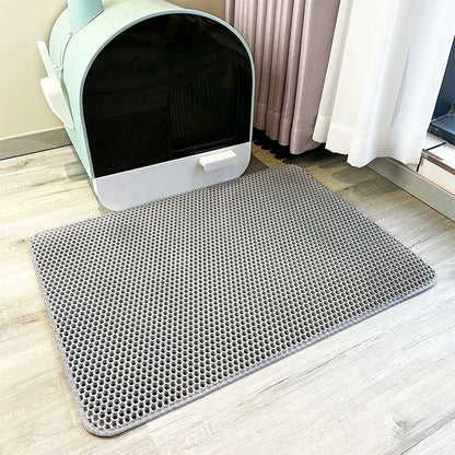 Waterproof EVA Cat Litter Mat 60*90cm EVA Double Layer Pet Litter Box Mat Non-slip Sand Cat Pad Cat Litter Cleaning 6 Colors