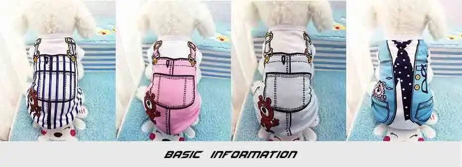 Wholesale Small Pet Dog Clothes Vest Down Jacket Cartoon Cute Chihuahua Tshirt Puppy Yorkshire Terrier Puppy Bulldog Ropa Perro