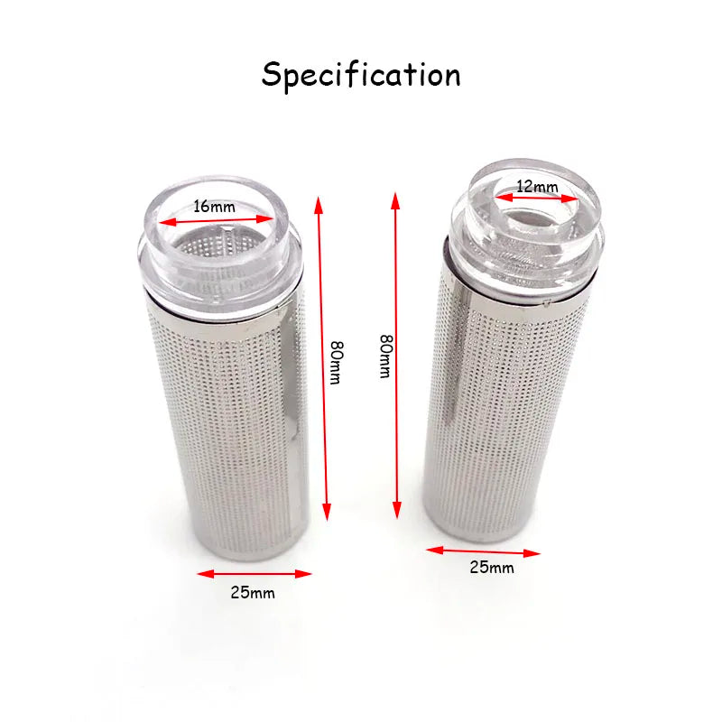 Stainless Aquarium Steel Filter Inlet Sleeve Mesh Shrimp Nets Special Shrimp Cylinder Filter Inflow Inlet Protect Accessories
