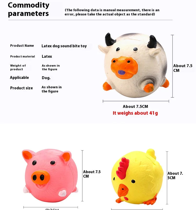 Pet Supplies Amazon Hot selling Animal Shaped Latex Toys Bite and Bite Washable Dog Toys