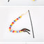 Rainbow Caterpillar Teaser Cat Stick Feather Top Durable Bite Resistant Pet Cat Toy Interactive Lightweight Handle Kitten Tools