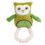 Dog Squeak Toys Owl Design Stuffed Dog Toys Durable Rope Plush Chew Fetch Brain Stimulating Toy Squeaky Pet Interactive Toy