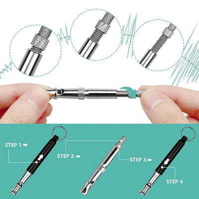 Dog Whistle to Stop Barking Neighbors Dog Adjustable Ultrasonic Silent Professional Recall Dog Training Whistles with Lanyard