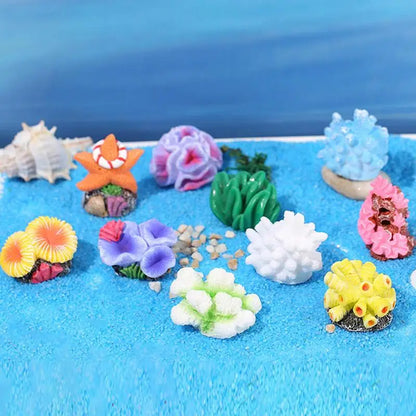 Small Coral Fish Tank Decor Tiny Sea Coral Artificial Decor Aquarium Decor For Fish Tank Aquarium Animal Terrarium And Family