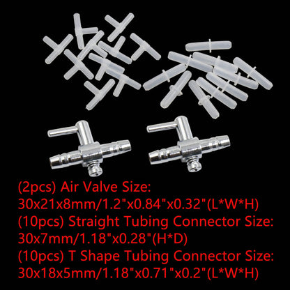 UXCELL Aquarium Air Bubble Stone Oxygen Pump T/Straight Tube Connectors Check Valve Sucker Fish Tank Pond Pump Tools Accessories