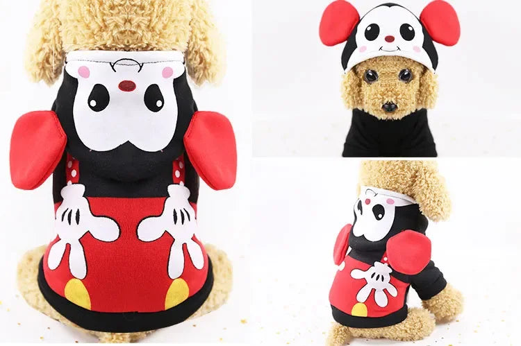 Costumes Cartoon Cute Pet Dog Clothes Winter Christmas Soft Fleece Animal Duck Owl Tiger Dinosaur Cosplay Dog Hoodies Clothes